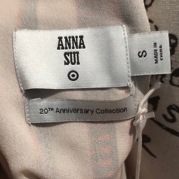 Anna Sui 100% Silk Striped Dress size Small - Picture 8 of 8